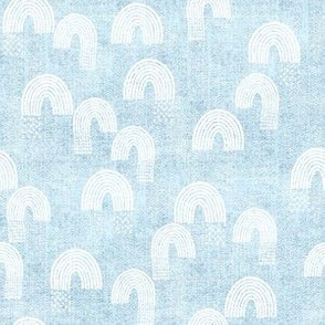 rainbow rain 1 blue linen MINI