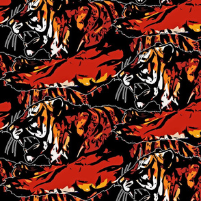 Large dark anime Fierce Tigers