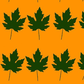 Green Maple Leaves Pumpkin1