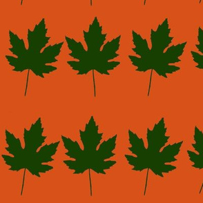 Green Maple Leaves rust