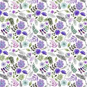 Bloom where you are planted pattern white SF3