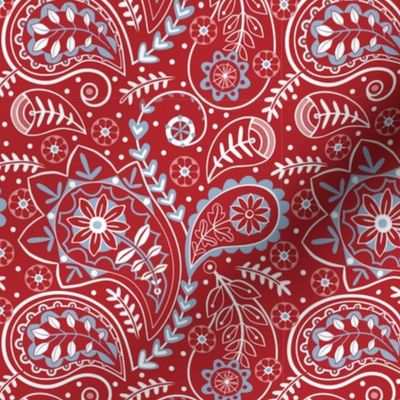 Indigo Lane Bandana Paisley cherry pie