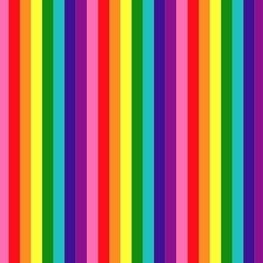 LGBT Eight Rainbow 1/4" Vertical Stripes - Mini