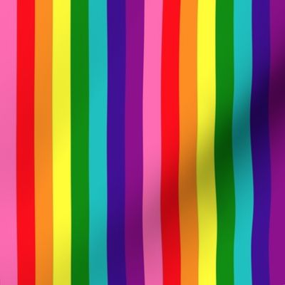 LGBT Eight Rainbow 1/2" Vertical Stripes - Small