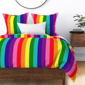 LGBT Eight Rainbow 3" Vertical Stripes - Extra large
