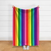 LGBT Eight Rainbow 3" Vertical Stripes - Extra large