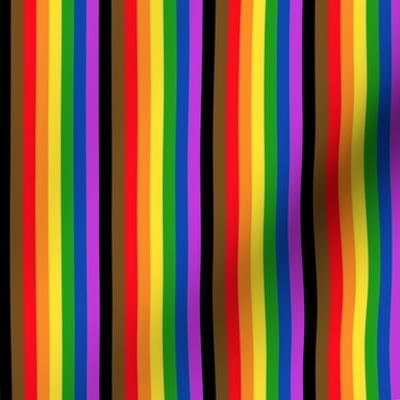 1/4" Vertical People of Color Inclusive Stripes - Mini