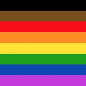 1" Horizontal People of Color Inclusive Stripes - Medium