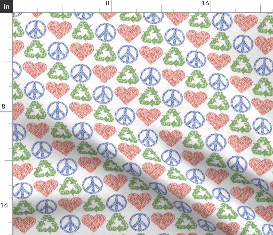 Peace. Love. Recycle. (1/2 scale) | Multi