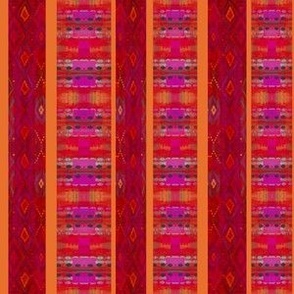 Tribal Stripes red, orange, pink