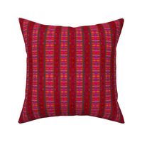 Red Tribal Pattern and Brown Stripe