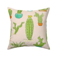 cactus and succulents pattern