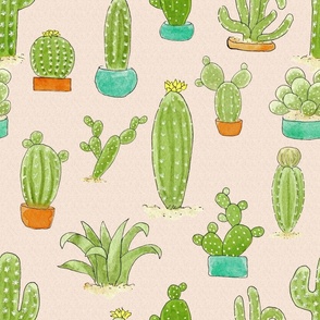 cactus and succulents pattern