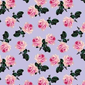 Scattered vintage roses lilac (small)