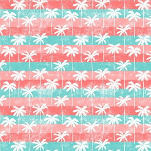 (small scale) palm tree on retro pink stripes C20BS