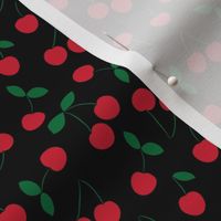 Cherries - color on black