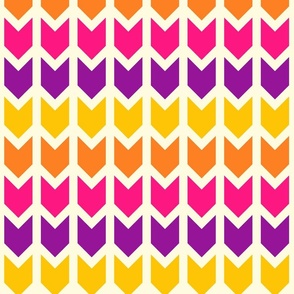 Boho geometrics knit arrows purple pink orange
