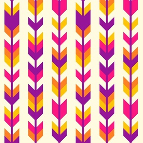 Boho aztec arrows pink orange purple