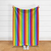 Real Rainbow Stripe Textured - Vertical 2 inch stripes
