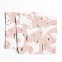 Soaring Wings - Blush  Pink Crane Large Scale