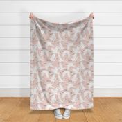 Soaring Wings - Blush  Pink Crane Large Scale