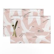 Soaring Wings - Blush  Pink Crane Large Scale