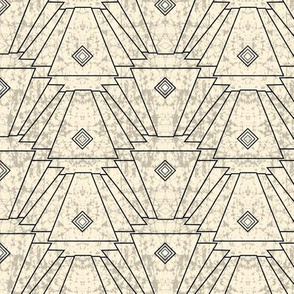 Art Deco Geo // Cream Batik