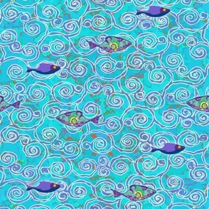 12" Aquatic Life Batik