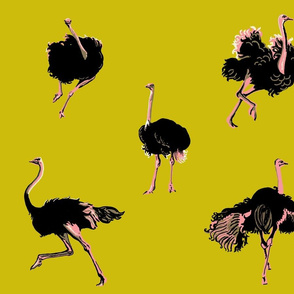 Ostrich Dance Chartreuse 