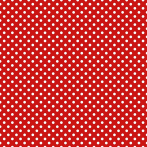 White Polka Dots On Red