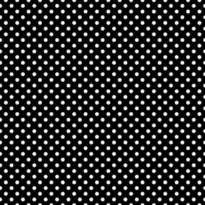 White Polka Dots On Black