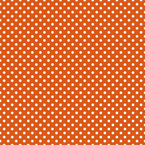 White Polka Dots On Orange Or Light Brown