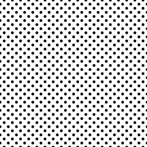 Black Polka Dots On White