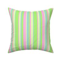 beach color stripes with lime green pink yellow & blue (Small Scale)