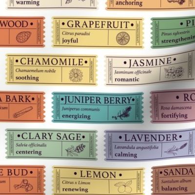 Aromatherapy Essential Oil Labels 