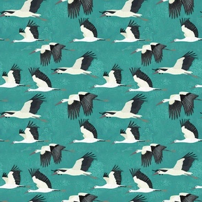 Storks migrating