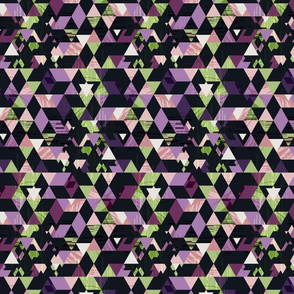 TINY kaleidoscope of triangles-PURPLE