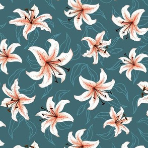 Lilies - Teal