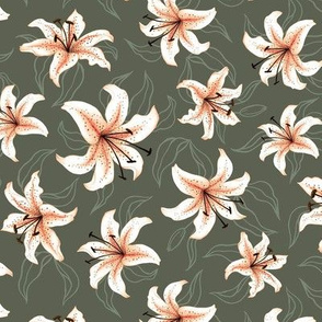 Lilies - Military Green