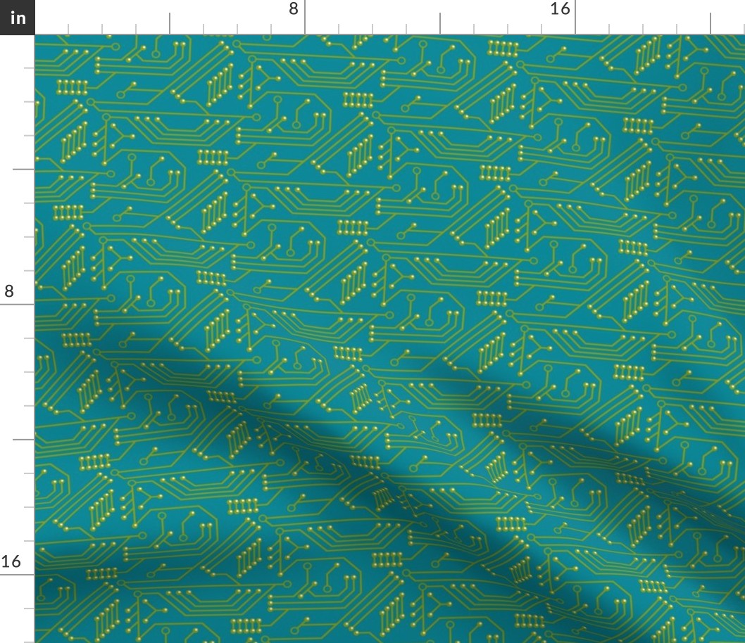 Robot coordinates - circuit board - teal