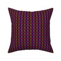 Retro Purple Brown & Yellow Checkered Squares (Mini Scale)