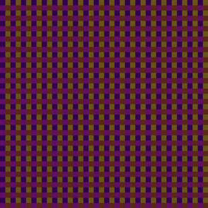 Retro Purple Brown & Yellow Checkered Squares (Mini Scale)