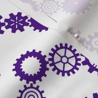 Robot coordinates - cog chevron - purple & white