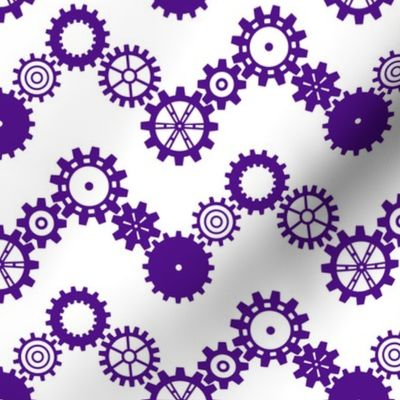 Robot coordinates - cog chevron - purple & white