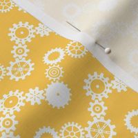 Robot coordinates - cog chevron - yellow & white