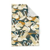 Swans {Blue Gold} medium