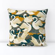 Swans {Blue Gold} medium