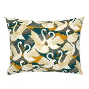 Swans {Blue Gold} medium