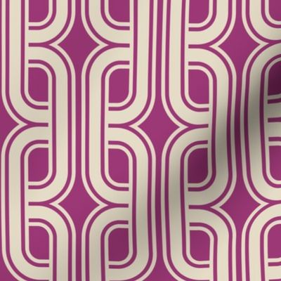 Vintage tangled geometrics berry pink Wallpaper
