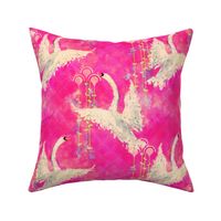  Outrageous Fucshia Swan Chinoiserie 